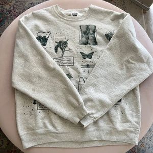 Vintage outdoor print crewneck sweatshirt